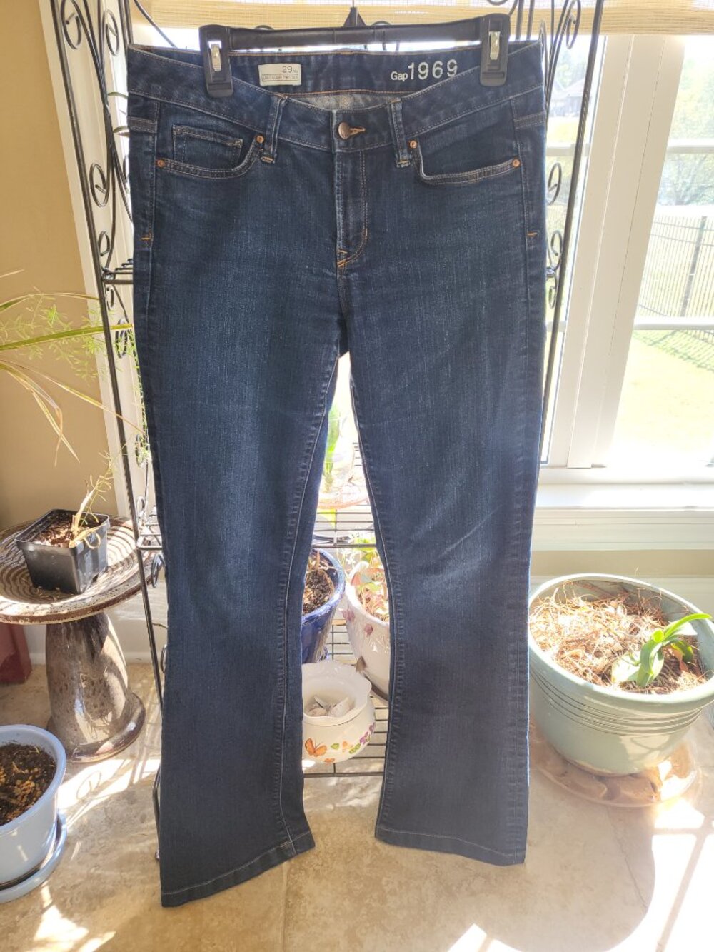 Gap 1969 Long & Lean Trouser Jeans Dark Wash Sz 29 XL X-Long Tall Y2K